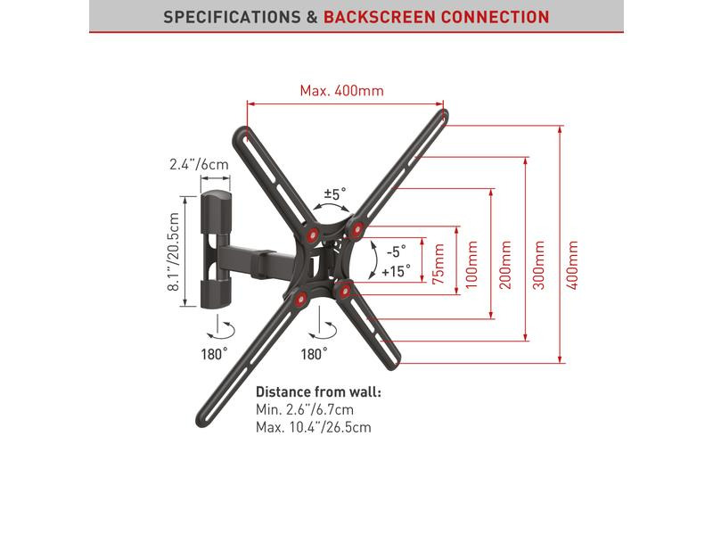 Barkan Wandhalterung BM331 Schwarz