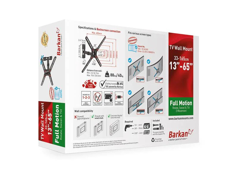 Barkan Wandhalterung BM331 Schwarz