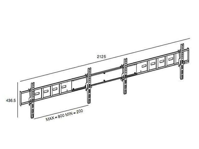 Multibrackets Wandhalterung Dual Screen Mount 7792 Schwarz