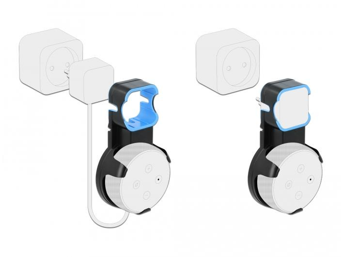 Delock Wandhalterung für Echo Dot 3. Gen. Blau/Schwarz
