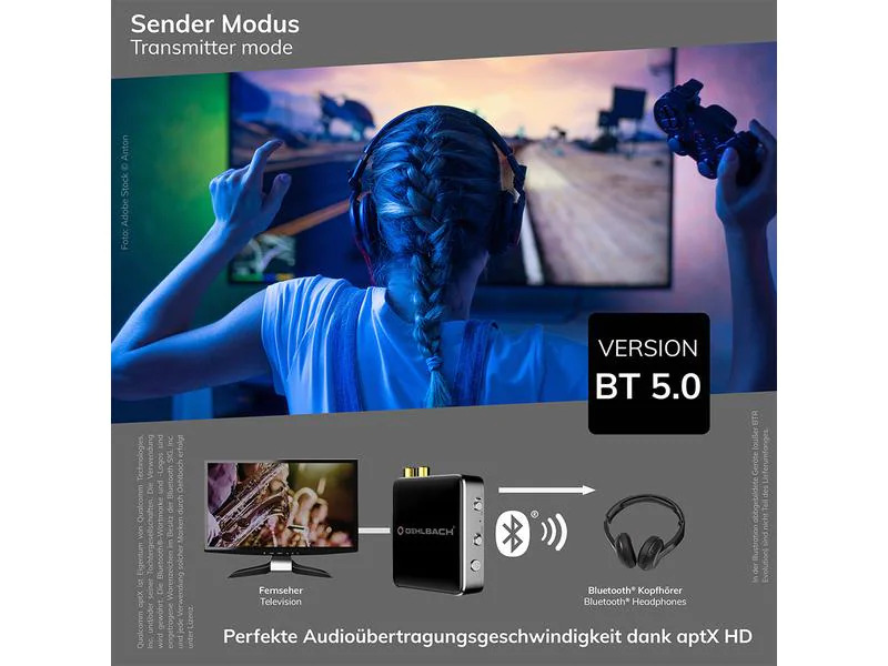 Oehlbach Bluetooth Adapter BTR Evolution 5.0 Schwarz
