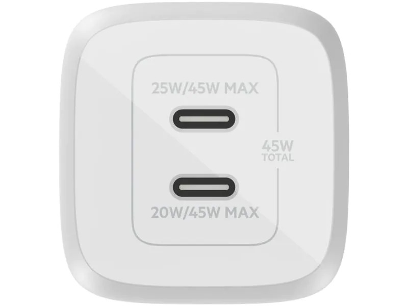 Belkin USB-Wandladegerät Dual USB-C GaN PD 45W