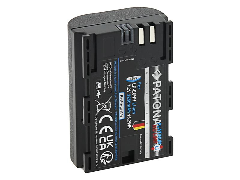 Patona Digitalkamera-Akku Platinum Canon LP-E6NH mit USB-C
