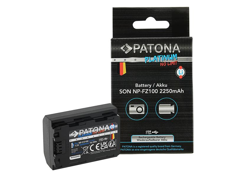 Patona Digitalkamera-Akku Platinum Sony NP-FZ100 mit USB-C