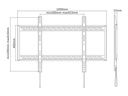 Multibrackets Wandhalterung Universal Wallmount HD 100 kg 900 x 600