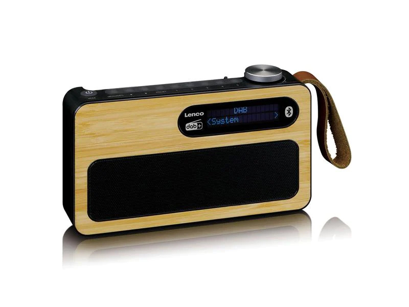 Lenco DAB+ Radio PDR-040 Bambus/Schwarz
