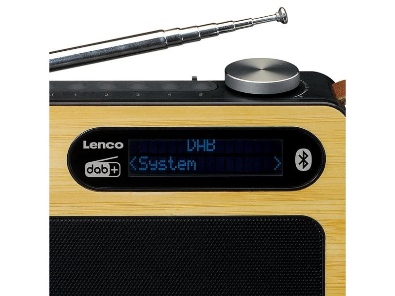 Lenco DAB+ Radio PDR-040 Bambus/Schwarz