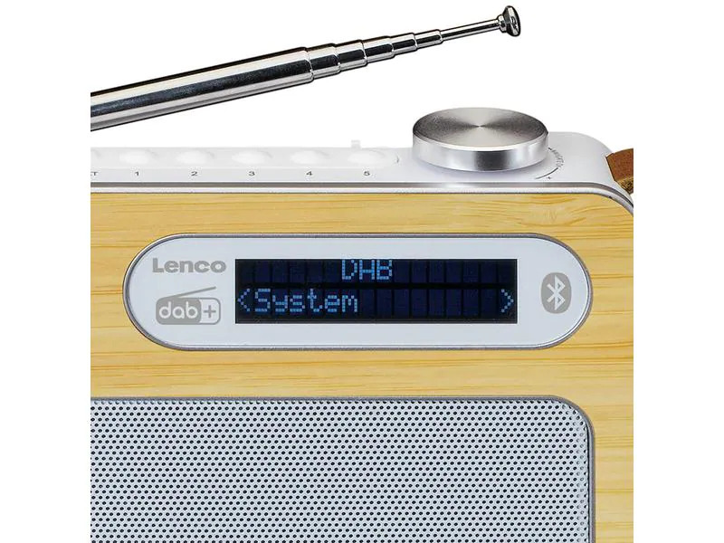Lenco DAB+ Radio PDR-040 Bambus/Weiss