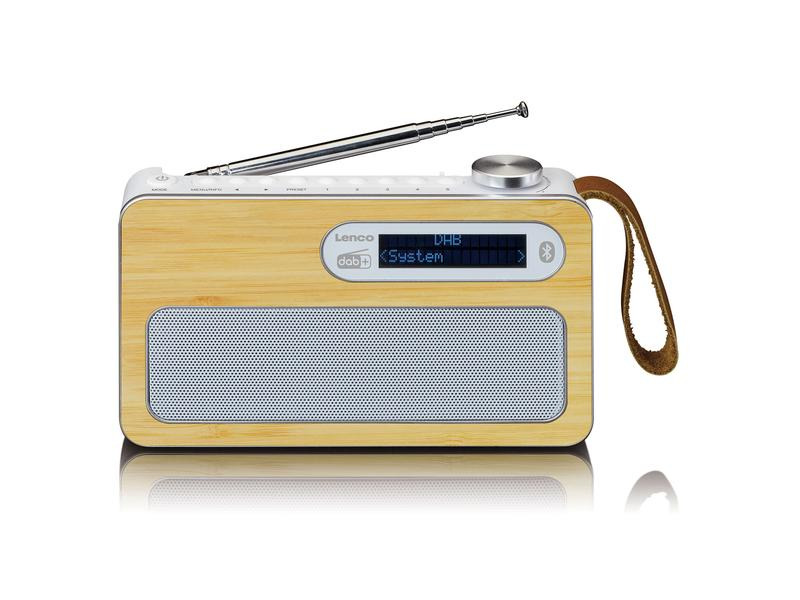 Lenco DAB+ Radio PDR-040 Bambus/Weiss