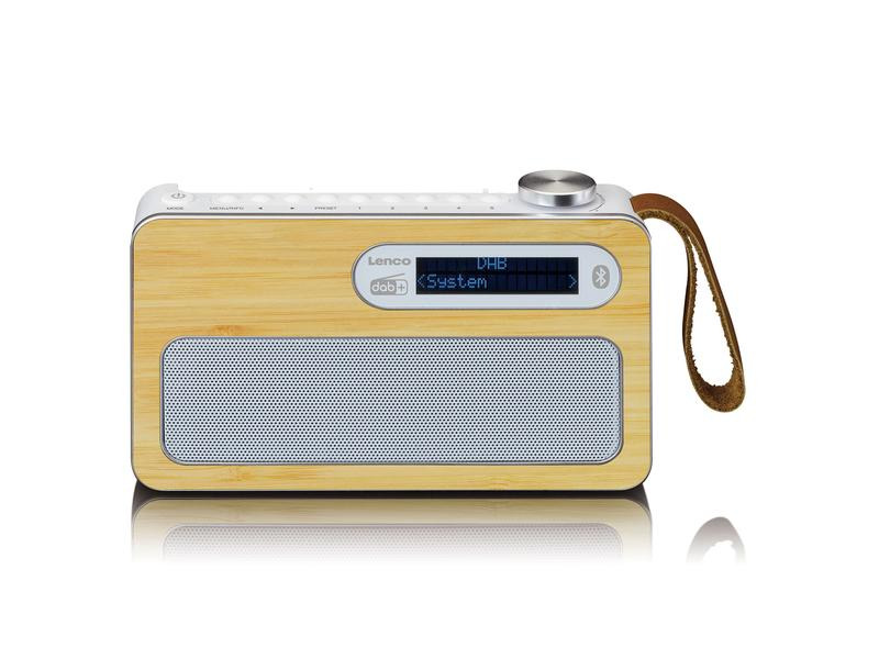 Lenco DAB+ Radio PDR-040 Bambus/Weiss