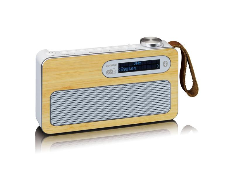 Lenco DAB+ Radio PDR-040 Bambus/Weiss