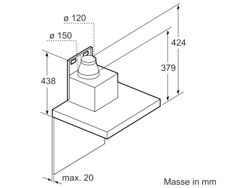 Siemens Wandhaube LC98BIP50 5 Stufen