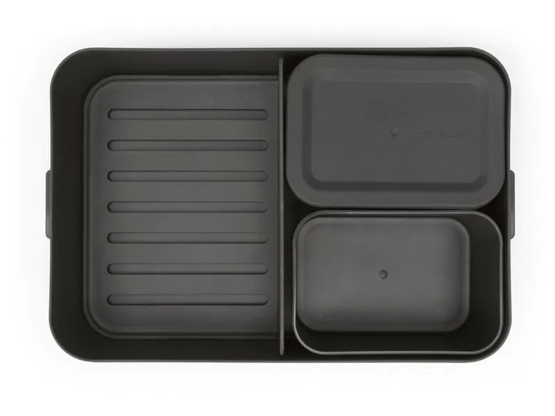 Brabantia Lunchbox Make &amp; Take 25.5 x 16.7 x 6.2 cm, Dunkelgrau