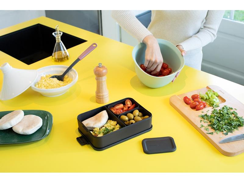 Brabantia Lunchbox Make &amp; Take 25.5 x 16.7 x 6.2 cm, Dunkelgrau