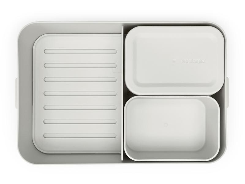 Brabantia Lunchbox Make &amp; Take 25.5 x 16.7 x 6.2 cm, Hellgrau