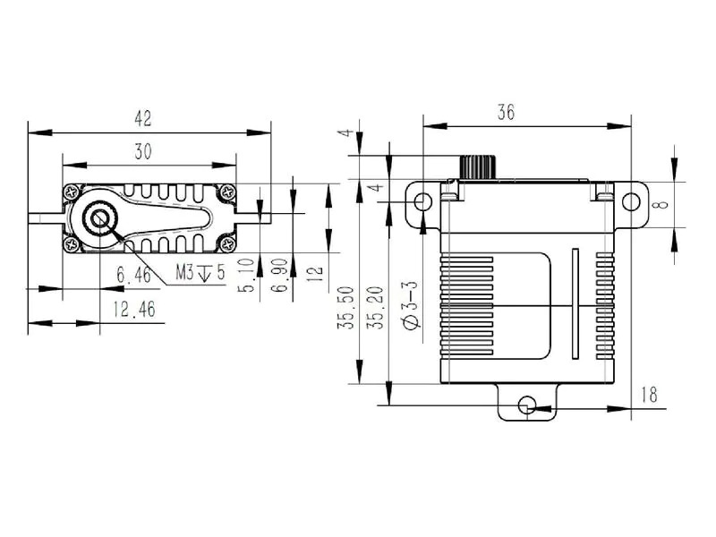 KST Flächenservo A12-T 20.4 kg Digital HV