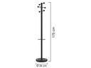 UNiLUX Garderobenständer Access 175 cm, Schwarz