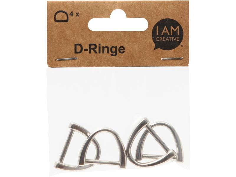 lalana Anhänger D-ring 28 x 25 mm, 4 Stück