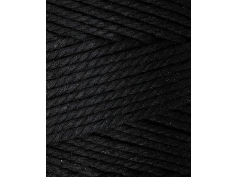 lalana Wolle Makramee Rope 2 mm, 500 g, Schwarz