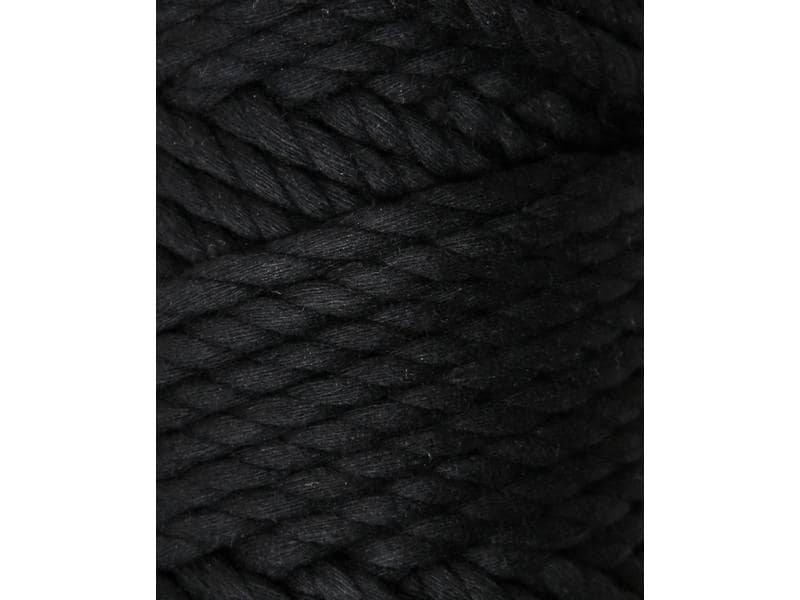 lalana Wolle Makramee Rope 5 mm, 330 g, Schwarz