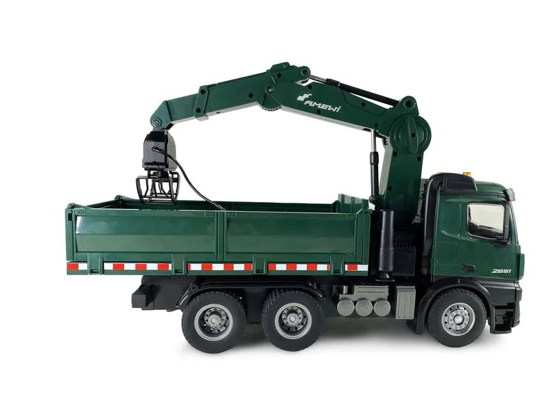 Amewi Lastwagen Mercedes Benz Arocs Kipper mit Kran 1:16, RTR
