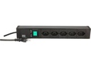 Bachmann 19 PDU 5x T13, &gt;1HE, Schalter, Schwarz
