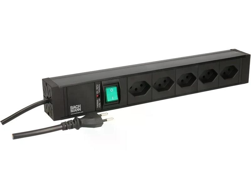Bachmann 19 PDU 5x T13, &gt;1HE, Schalter, Schwarz