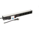 Bachmann 19 PDU 5x T23, 1HE, Fi Schalter, Schwarz