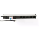 Bachmann 19 PDU 5x T23, 1HE, Fi Schalter, Schwarz
