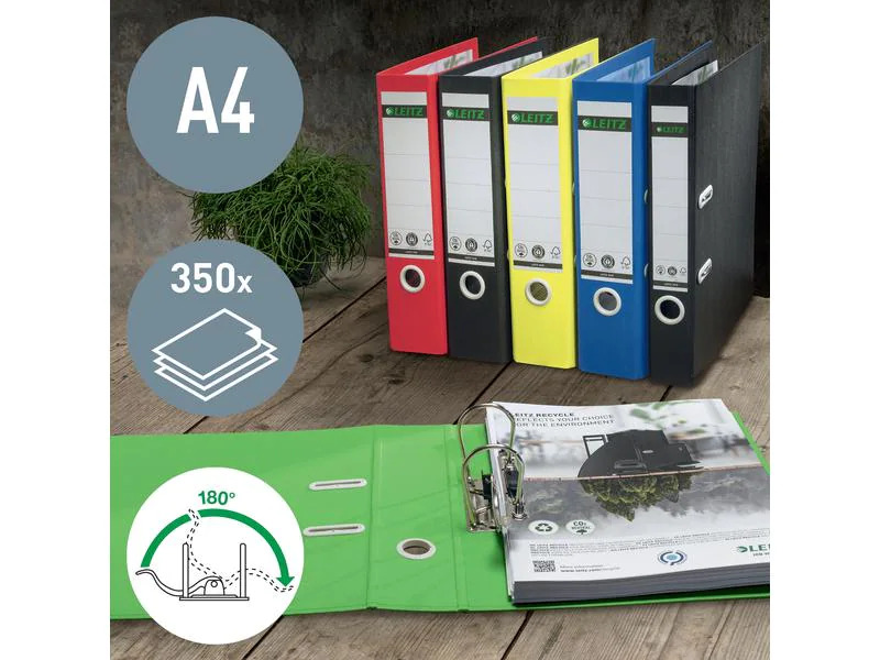 Leitz Ordner Recycle 180° A4 Schmal, Gelb