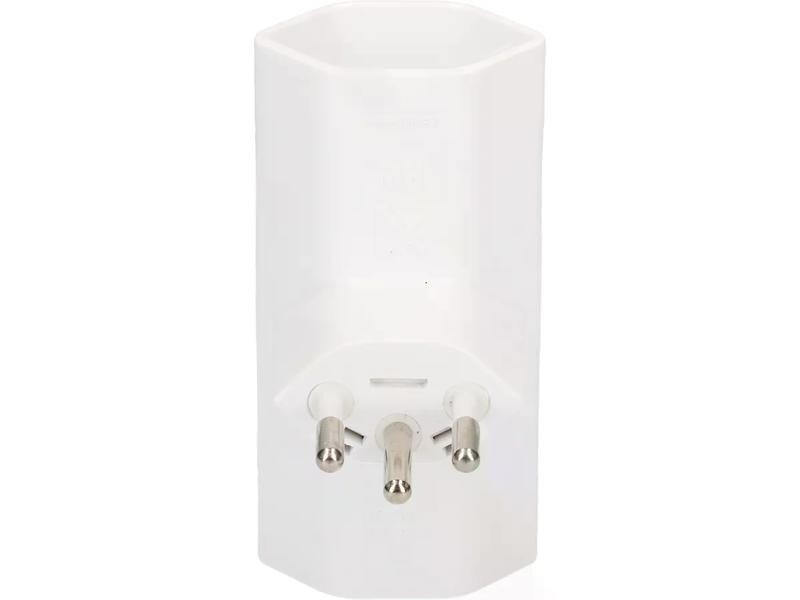 Max Hauri Abzweigstecker 2x T13 T-Form, Weiss