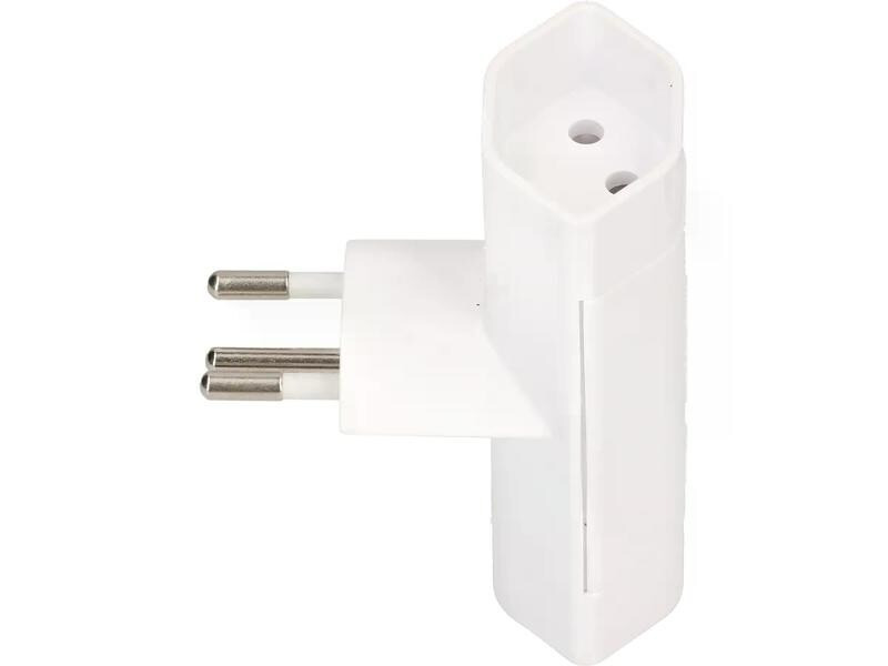 Max Hauri Abzweigstecker 2x T13 T-Form, Weiss