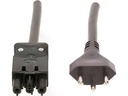 Max Hauri Anschlusskabel 10 m AC 166 - T12, Schwarz