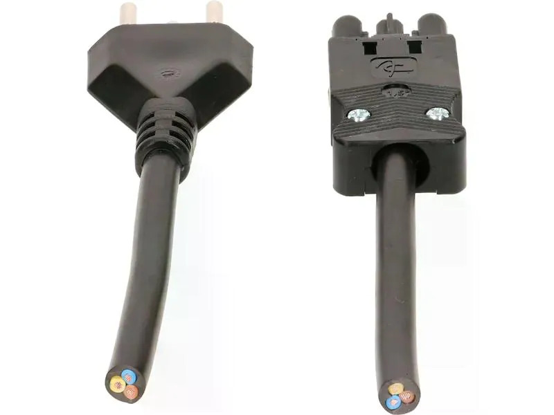 Max Hauri Anschlusskabel 10 m AC 166 - T12, Schwarz