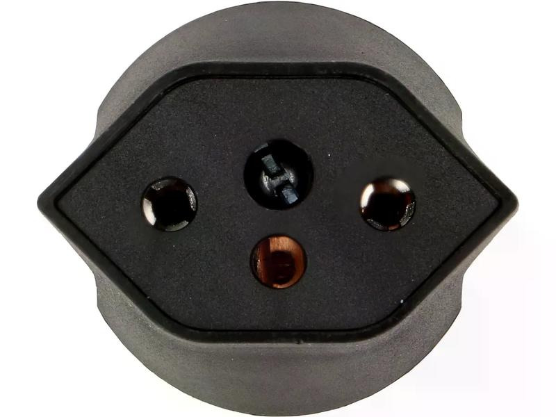 Max Hauri Fixadapter Schuko auf T13, Schwarz