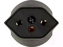 Max Hauri Fixadapter Schuko auf T13, Schwarz