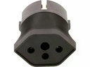 Max Hauri Fixadapter Schuko auf T13, Schwarz