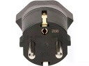 Max Hauri Fixadapter Schuko auf T13, Schwarz