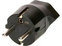 Max Hauri Fixadapter Schuko auf T13, Schwarz