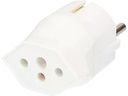 Max Hauri Fixadapter Schuko auf T13, Weiss