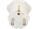 Max Hauri Fixadapter Schuko auf T13, Weiss