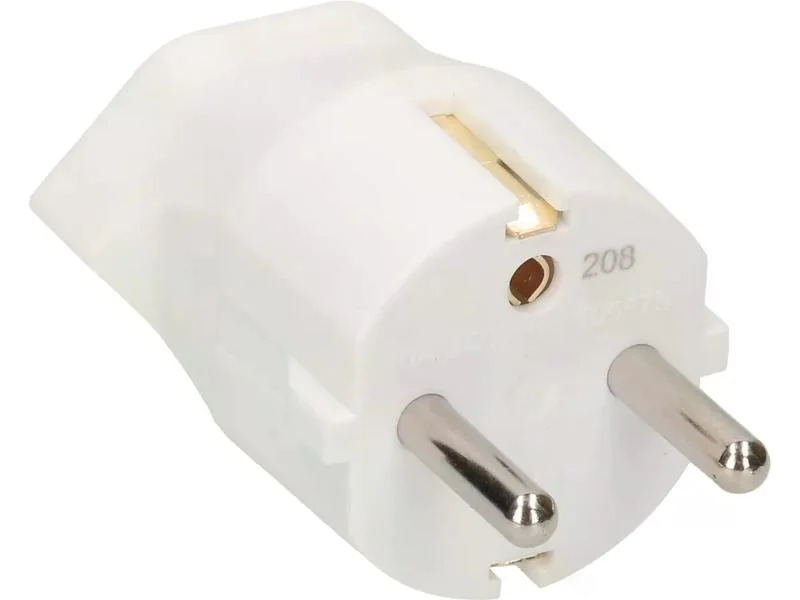 Max Hauri Fixadapter Schuko auf T13, Weiss