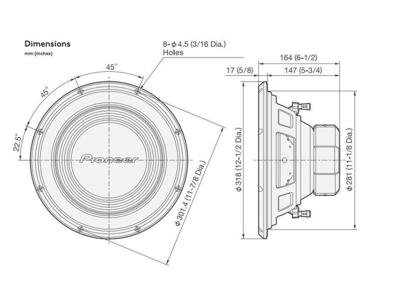 Pioneer Subwoofer TS-A300D4
