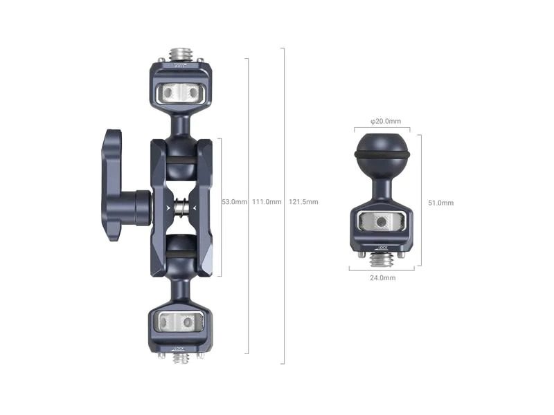 Smallrig Magic Arm with Dual Ball Heads (1/4”-20 + ARRI)