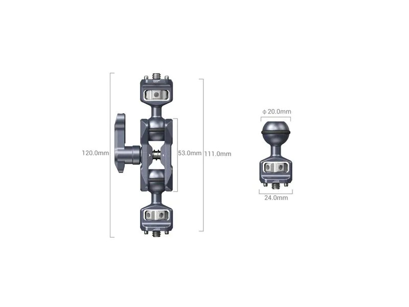 Smallrig Magic Arm with Dual Ball Heads (1/4”-20 Screws)