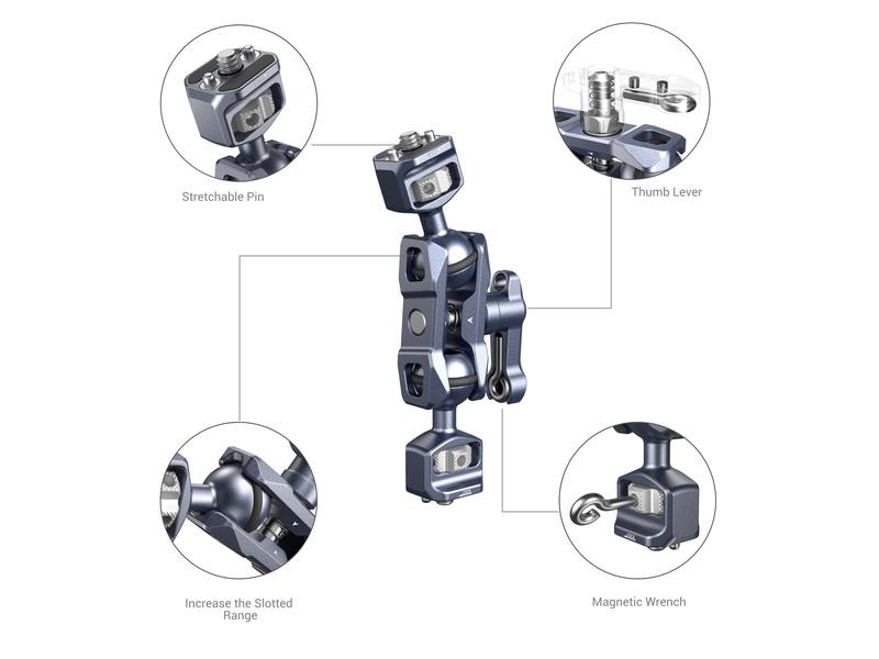 Smallrig Magic Arm with Dual Ball Heads (1/4”-20 Screws)