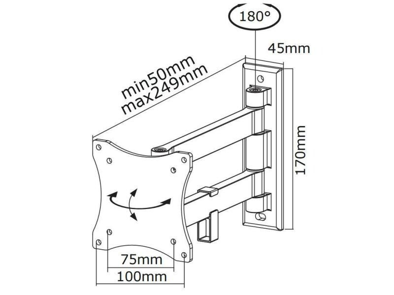 Neomounts by NewStar Wandhalterung FPMA-W820 Schwarz