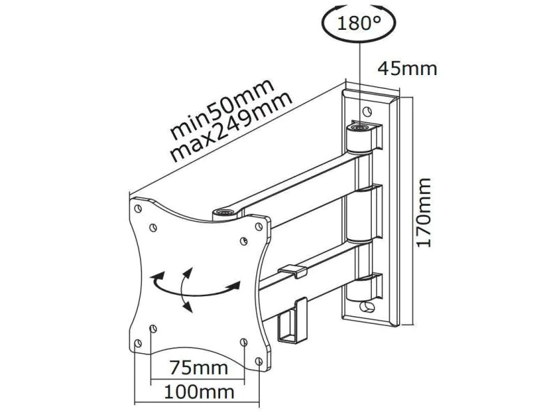 Neomounts by NewStar Wandhalterung FPMA-W820 Silber
