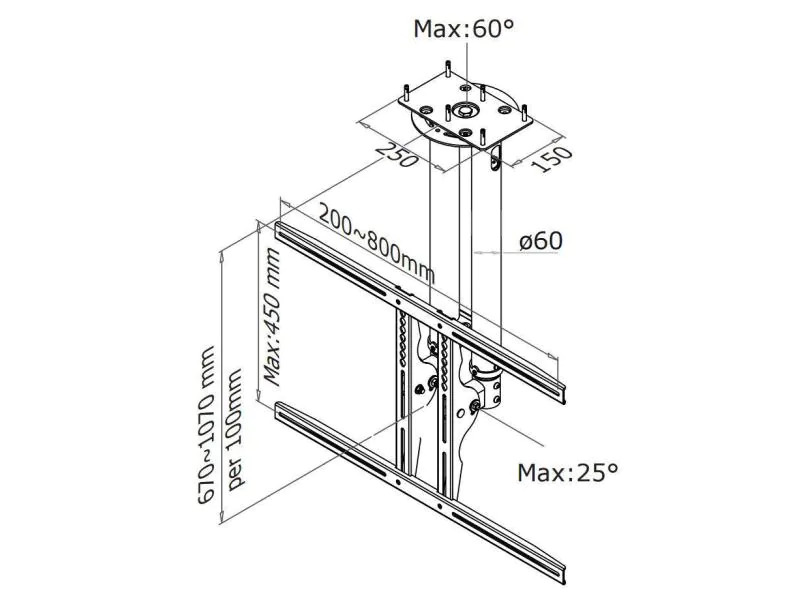 Neomounts by NewStar Wandhalterung PLASMA-C100 Silber