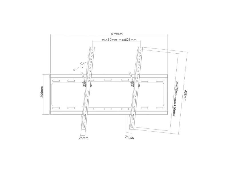 PureMounts Wandhalterung PM-BT600 Schwarz